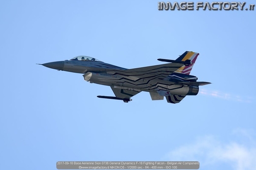 2017-09-16 Base Aerienne Sion 0736 General Dynamics F-16 Fighting Falcon - Belgian Air Component